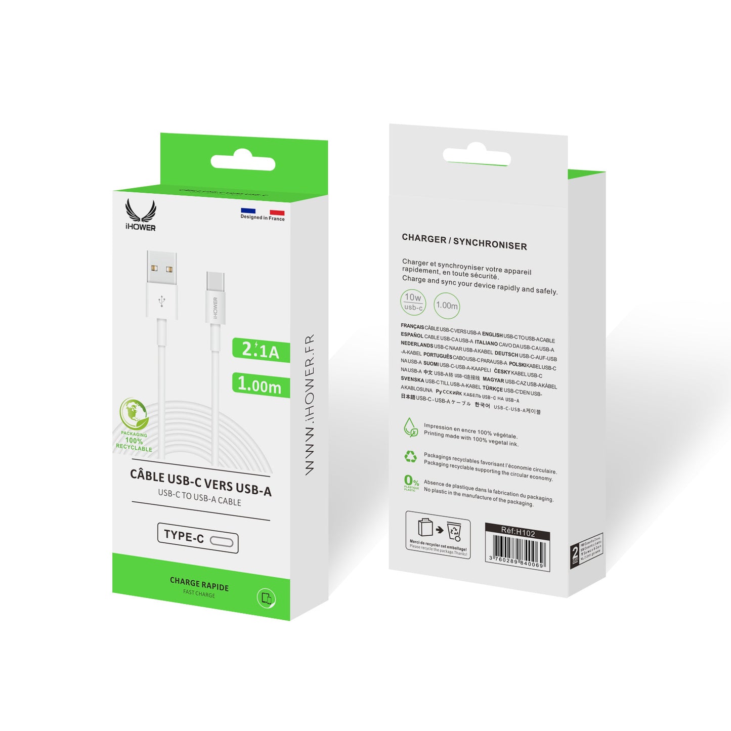 H102 Câble Usb C Vers Usb A