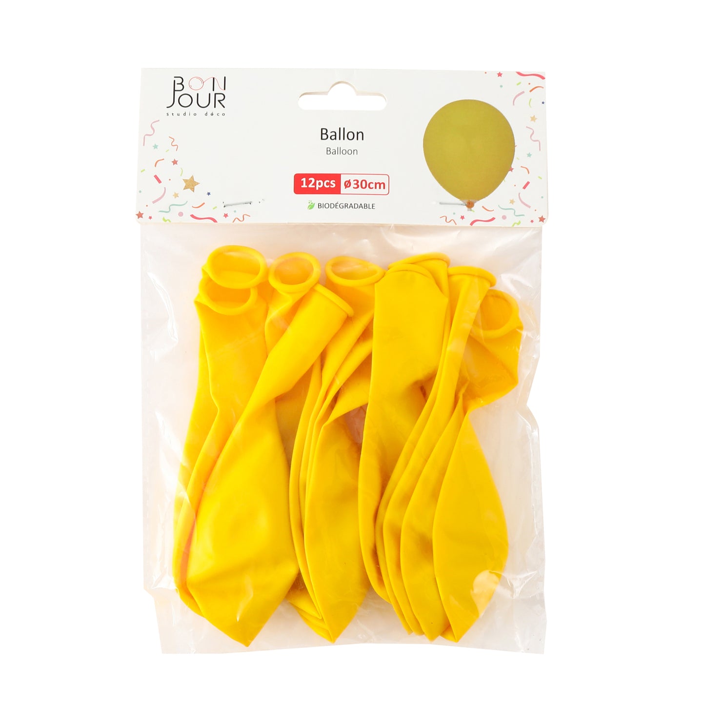 B5587 Ballon Jaune 12Pcs