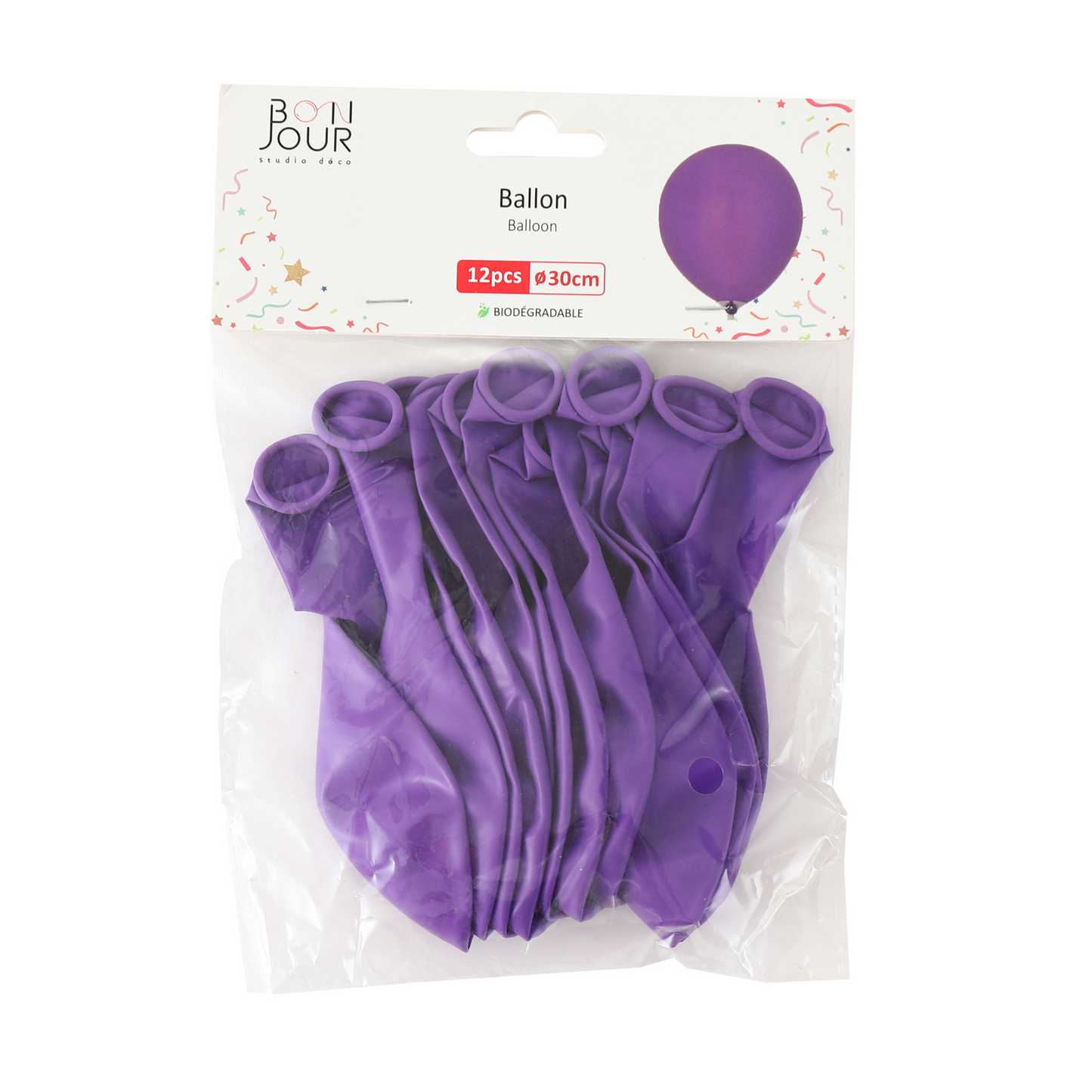 B5593 Ballon Violet 12Pcs 30cm