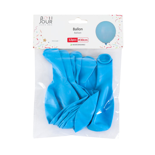 B5583 Ballon Bleu Ciel 12Pcs 30cm