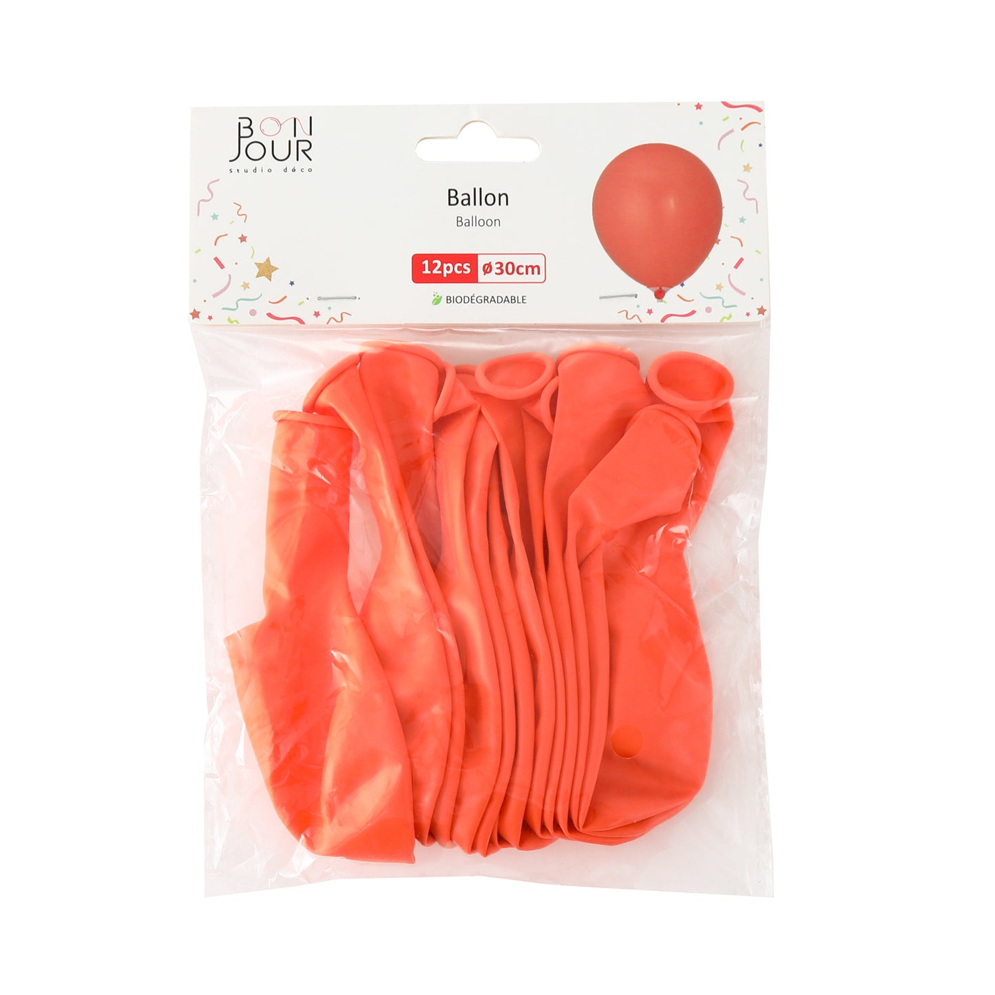 B5575 Ballon Rose Abricot 12Pcs 30cm