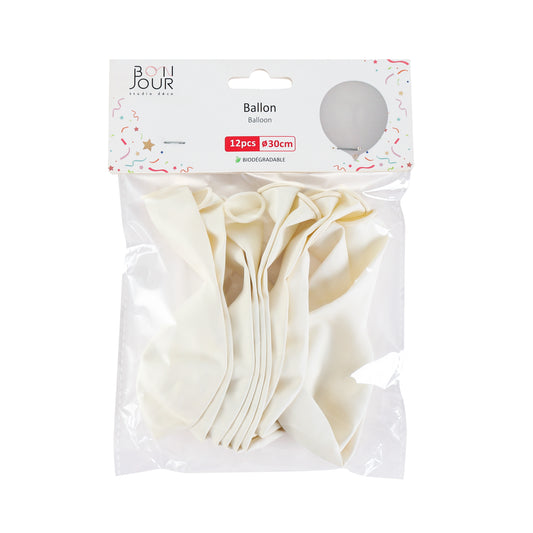 B5582 Ballon Blanc 12Pcs 30cm
