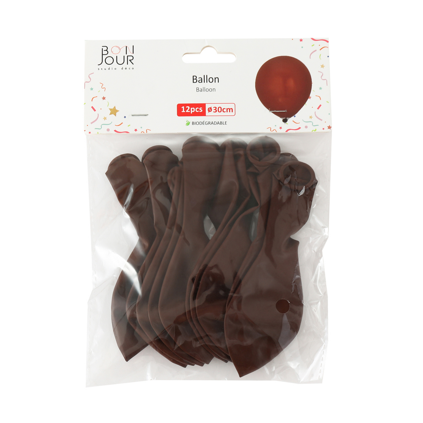 B5576 Ballon Bordeau 12Pcs 30cm