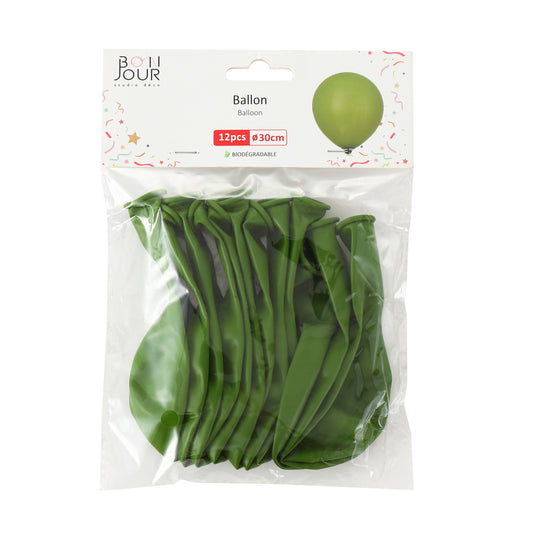 B5571 Ballon Vert Olive 12Pcs 30cm