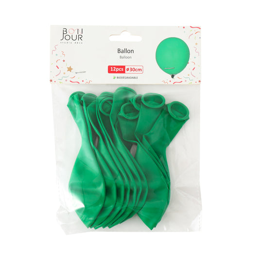B5585 Ballon Vert 12Pcs 30cm