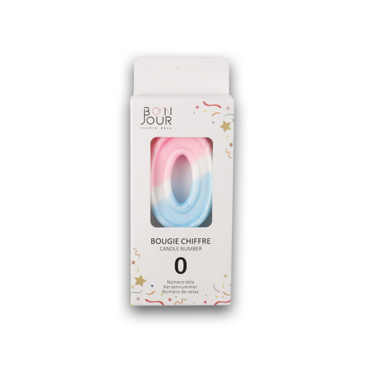 Bougie Chiffre 0 Multicolore - Bonjour Studio Deco