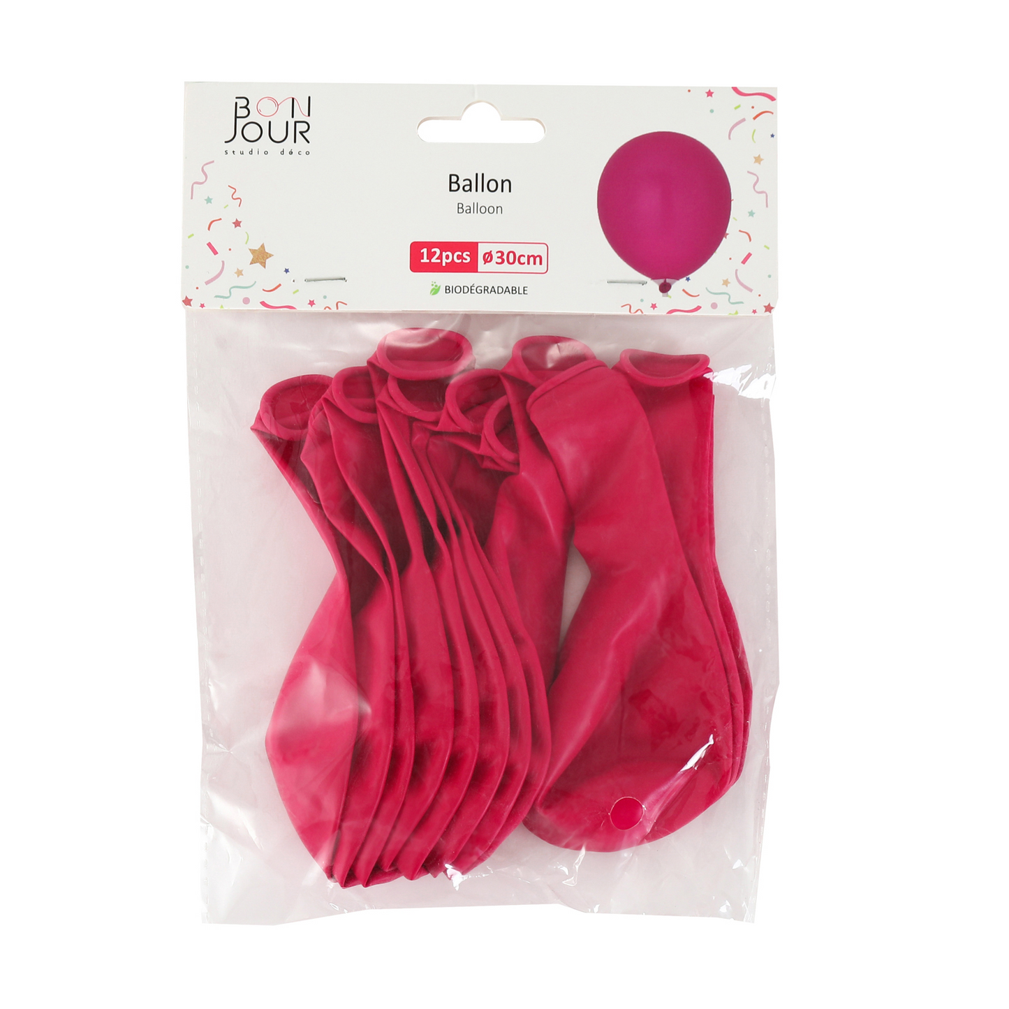 B5591 Ballon Fushia 12Pcs 30cm